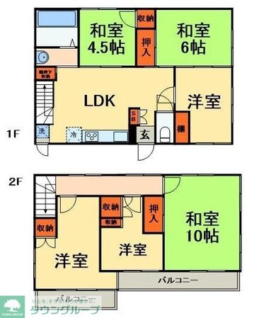 飯山満町2丁目戸建の物件間取画像